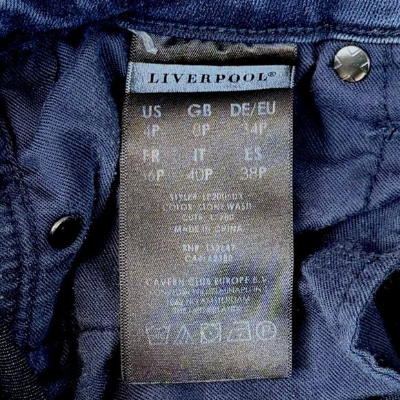 Liverpool Jeans Womens Size 8 Abby Ankle Skinny Fit Mid-Rise Stone Wash Denim - Picture 11 of 13
